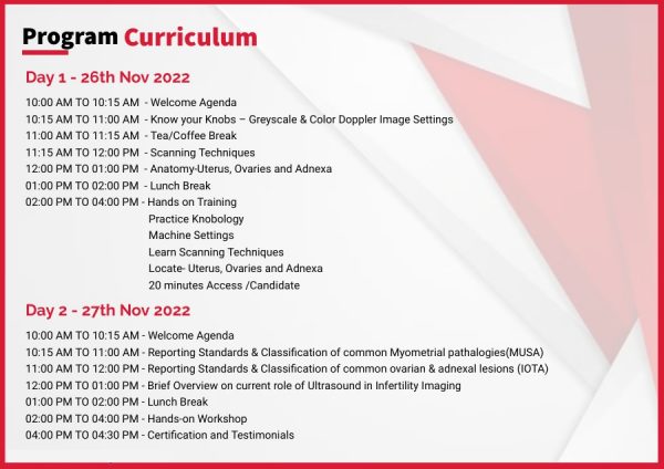 Gynecology Ultrasound Two Day Hands-on Workshop